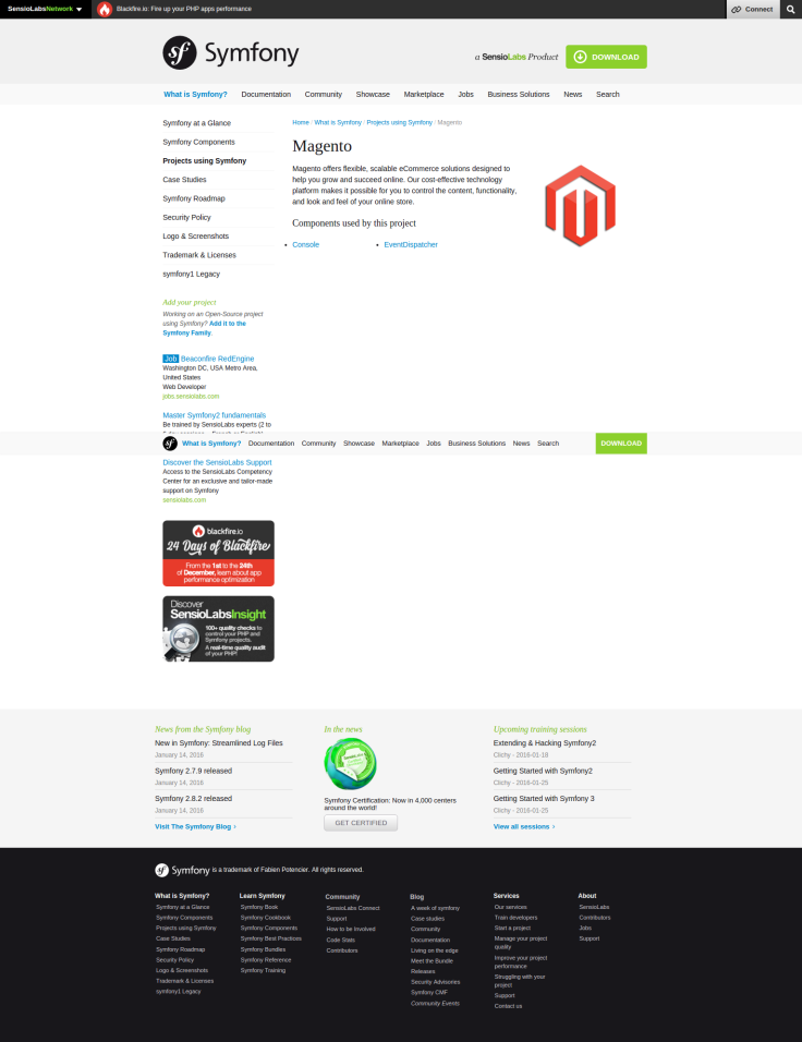 Magento  Projects using Symfony .png
